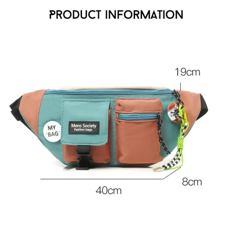 Y9574 Canvas Crossbody Single Shoulder Backpack Light Sports Chest Bag Orange